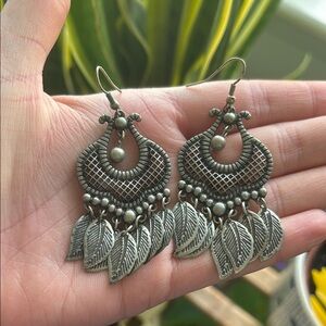 Elegant Silver Chandelier Earrings